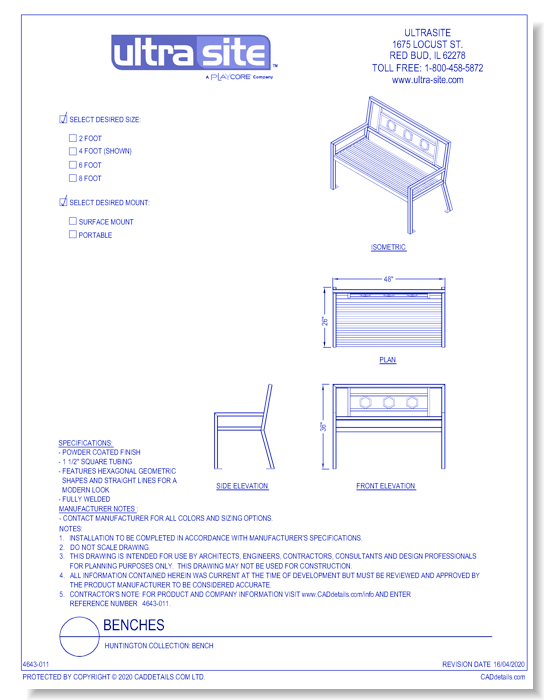 Huntington Collection: Bench