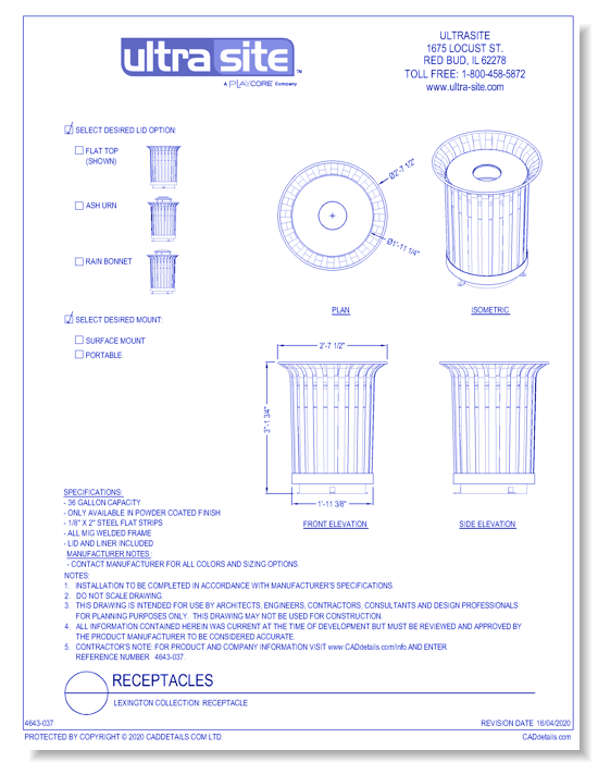 Lexington Collection: Receptacle