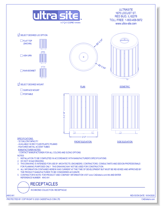 Richmond Collection: Receptacle
