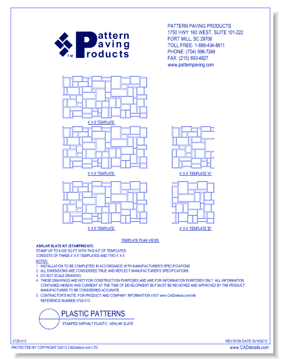 Stamped Asphalt Plastic: Ashlar Slate