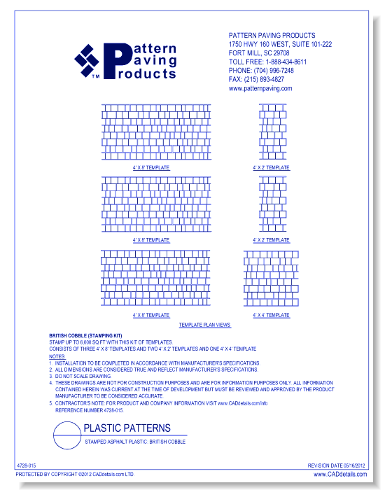 Stamped Asphalt Plastic: British Cobble