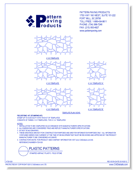 Stamped Asphalt Plastic: Field Stone