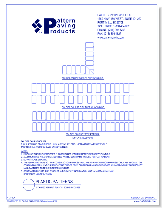 Stamped Asphalt Plastic: Soldier Course