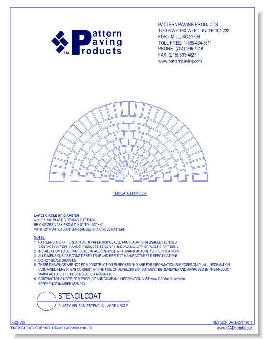 Plastic Reusable Stencils: Large Circle