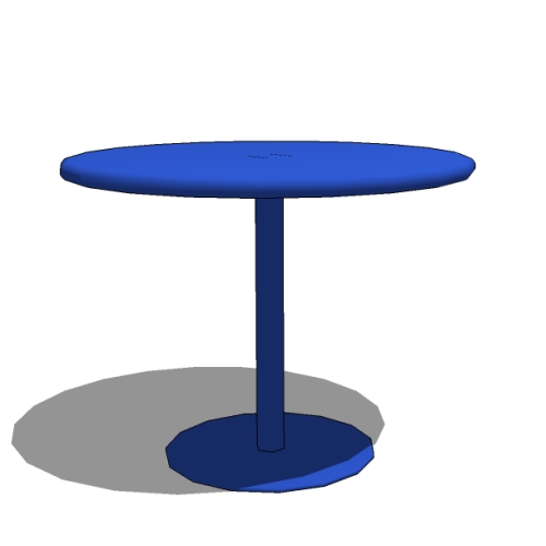 Disk Base 36 or 42 Inch Dia., Steel Disk Pedestal Base