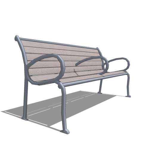 Langdon Bench: Horizontal Strap, Recycled Plastic or Wood Ipe