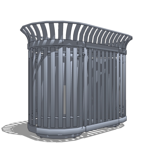 Carnival™ Dual Litter Receptacles: 2 Containers 32 Gal. with Doors