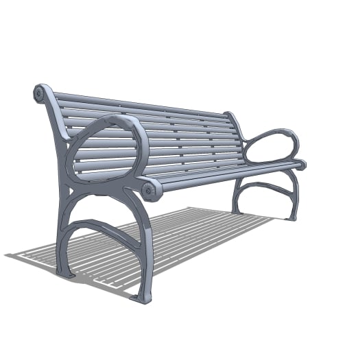 Waldorf™ Benches: Horizontal Steel Straps (2, 4, 5, 6, 8 Ft. Lengths)