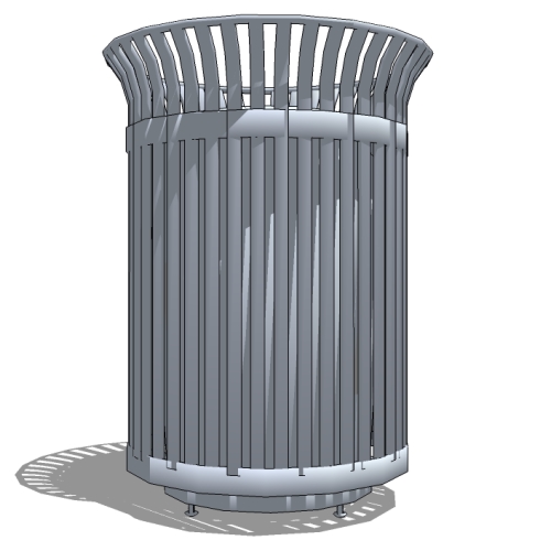 Windsor™ Litter Receptacles: 32 Gal. Flat Lid