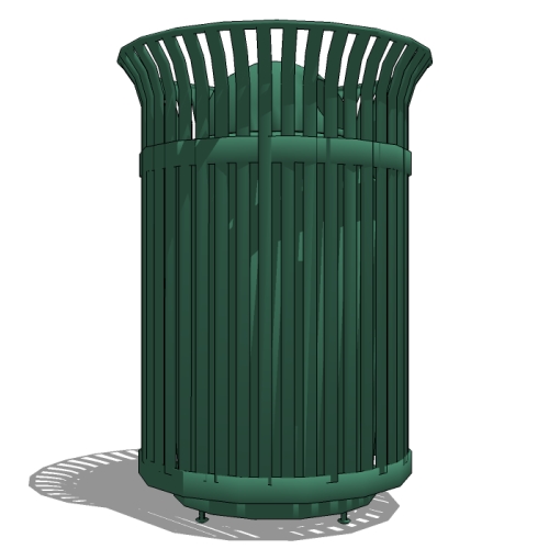 Windsor™ Litter Receptacles: 36 Gal. Flat Lid