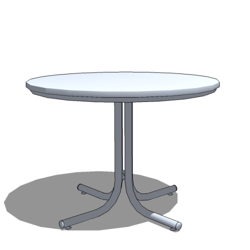 Tube Leg Base Café Table: 36 or 42 In. Diameter