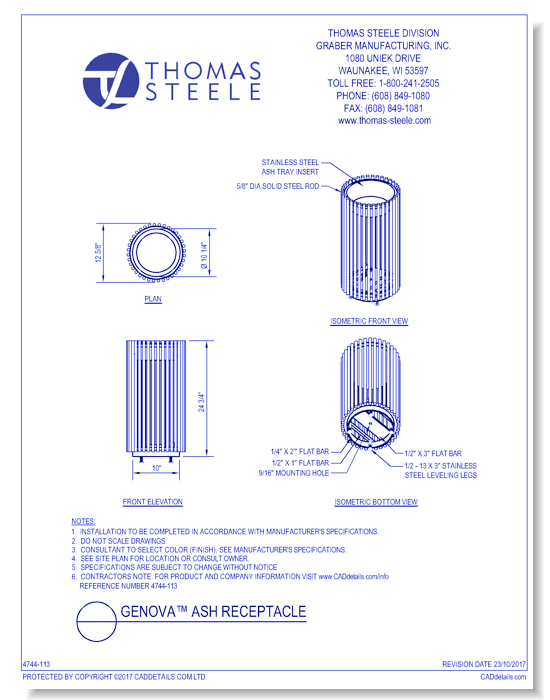 Genova™ Ash Receptacle