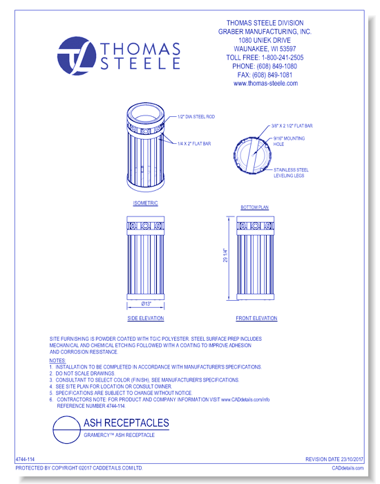 Gramercy™ Ash Receptacle