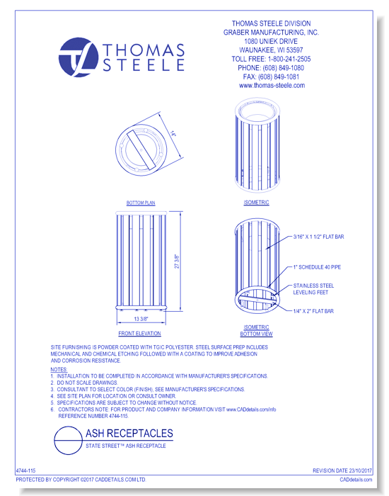 State Street™ Ash Receptacle
