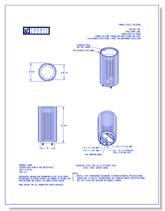 Genova™ Ash Receptacle