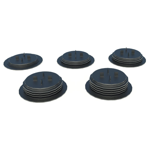 Adjustable Pedestals: Hybrid Pedestals™ Stack Cap™ / Low-Height (1/2" to 2")