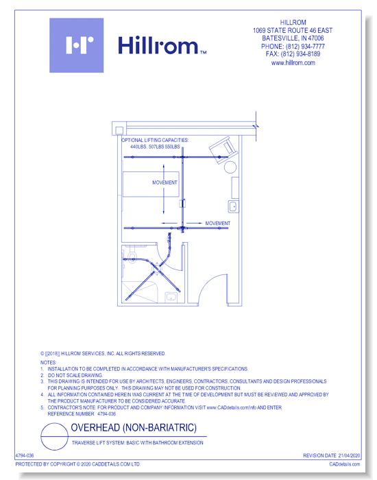 Traverse Lift System: Basic with Bathroom Extension