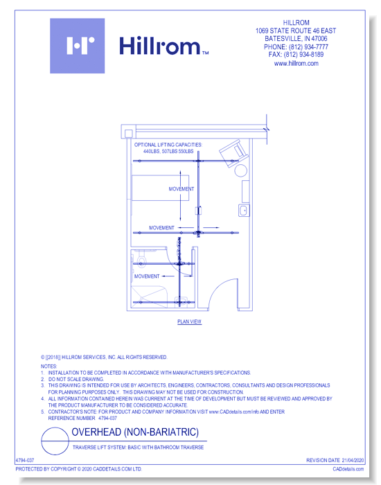 Traverse Lift System: Basic with Bathroom Traverse