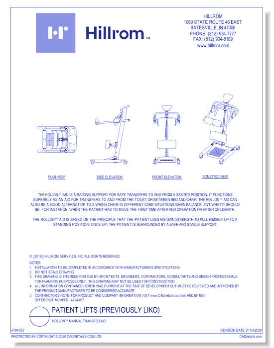 RollOn™ Manual Transfer Aid