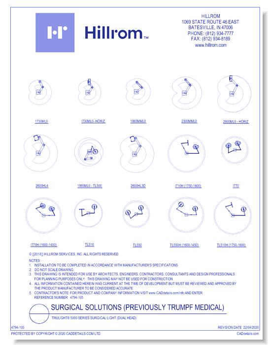 TruLight® 5000 Series Surgical Light (Dual Head)