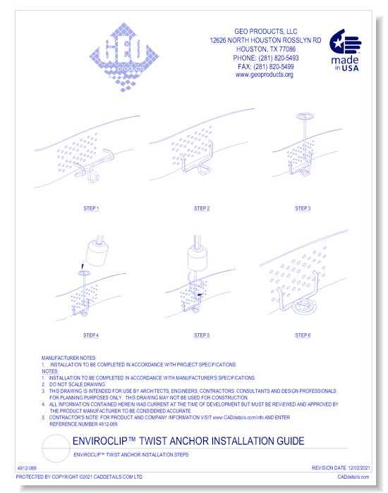 EnviroClip™ Twist Anchor Installation Steps
