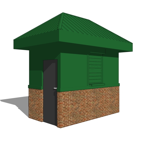 AE-15-040: Ticket Booth - Plan View, Service Entrance/Anchor Bolt Layout, Legend