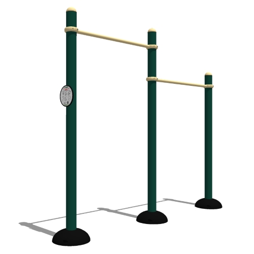 Calisthenics: Model ( SGR045 ) 2-Level Person Pull-Up Station