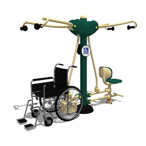 Wheelchair Accessible: Model ( SGR048W ) 2-Person Accessible Lat Pull