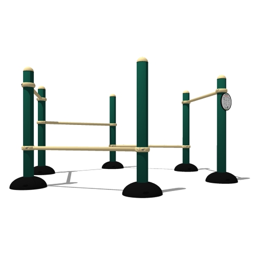 Calisthenics: Model ( SGR033 ) 5-Person Multi-Level Bars