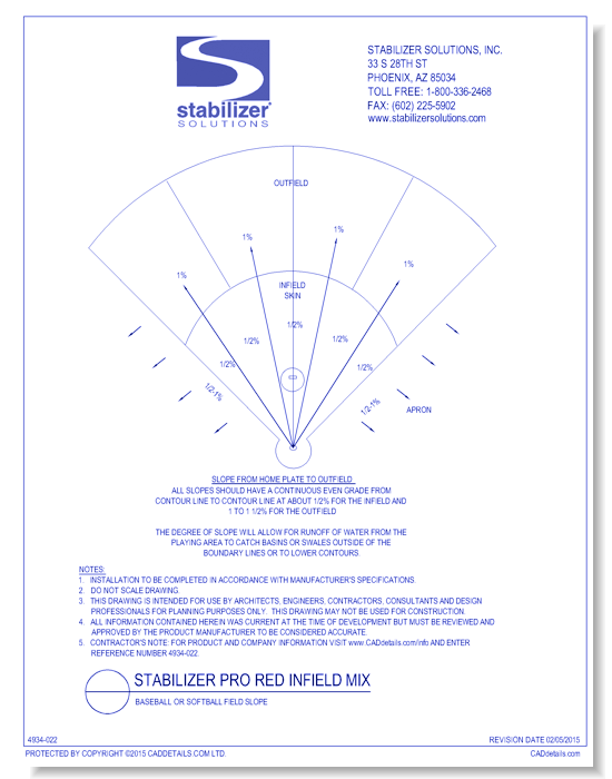 Stabilizer Pro Red Infield Mix: Baseball or Softball Field Slope