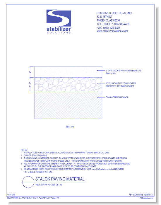 StaLok Paving Material: Pedestrian Access Detail
