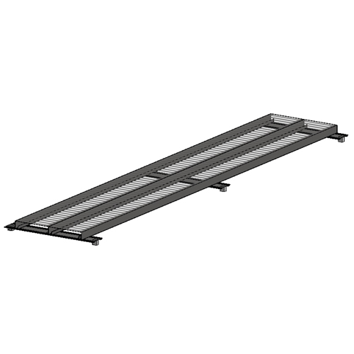 24" Wide Metalwalk®, No Handrail, S-5™ Clamp, Perpendicular