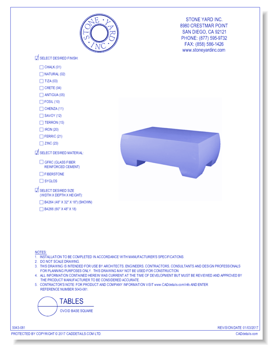Ovoid Cocktail Table