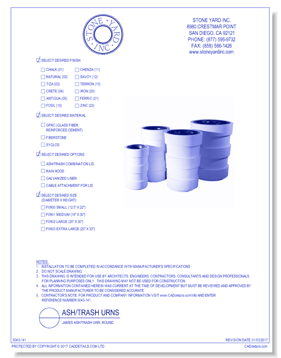 James Waste Receptacle
