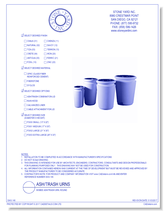 Bisbee Waste Receptacle