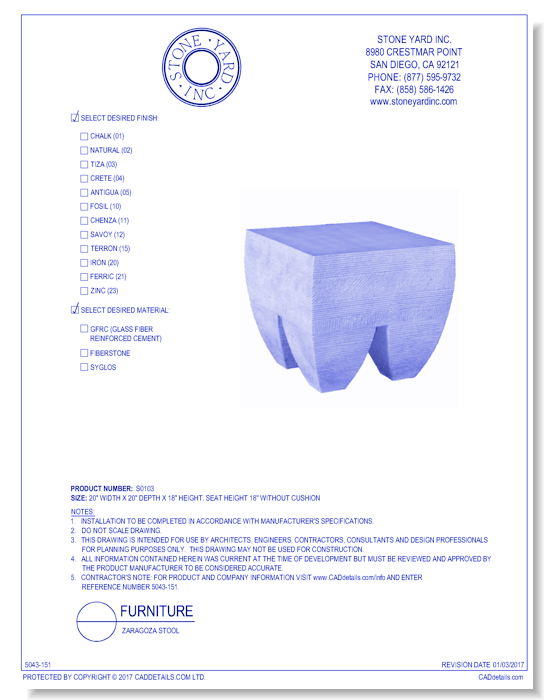 Zaragoza Stool