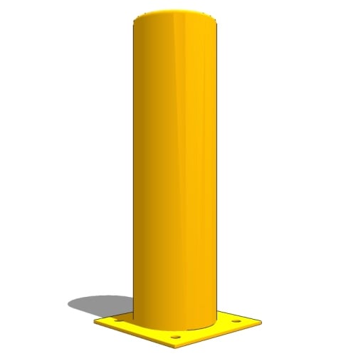 10" Diameter x 36" Height Baseplate Bollard