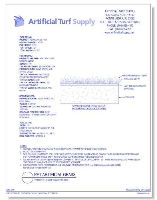 Pet: PetPRO Plus 40st - Concrete Base