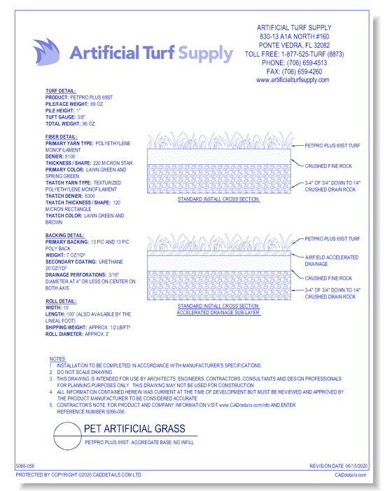 Pet: PetPRO Plus 69st - Aggregate Base - No Infill