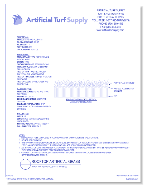 Roof Top: PetPRO Plus 69ts - No Infill