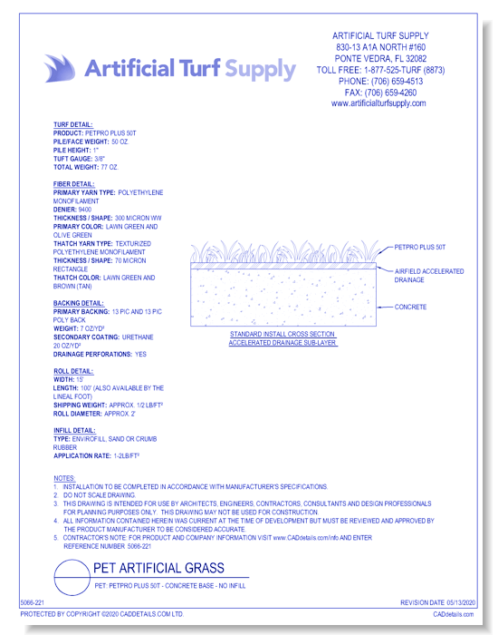Pet: PetPRO Plus 50t - Concrete Base - No Infill