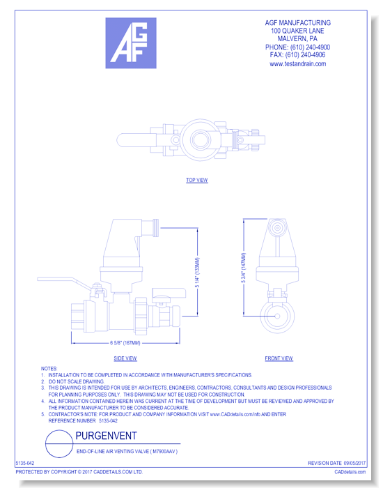 End-of-Line Air Venting Valve ( M7900AAV )