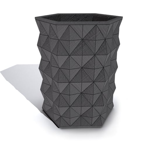 28" Tall Topaz Hex Planter