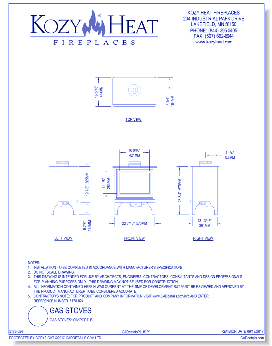 Gas Stoves: Oakport 18