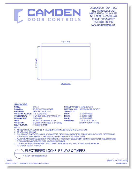 CX-SA-1: Door Sequencer