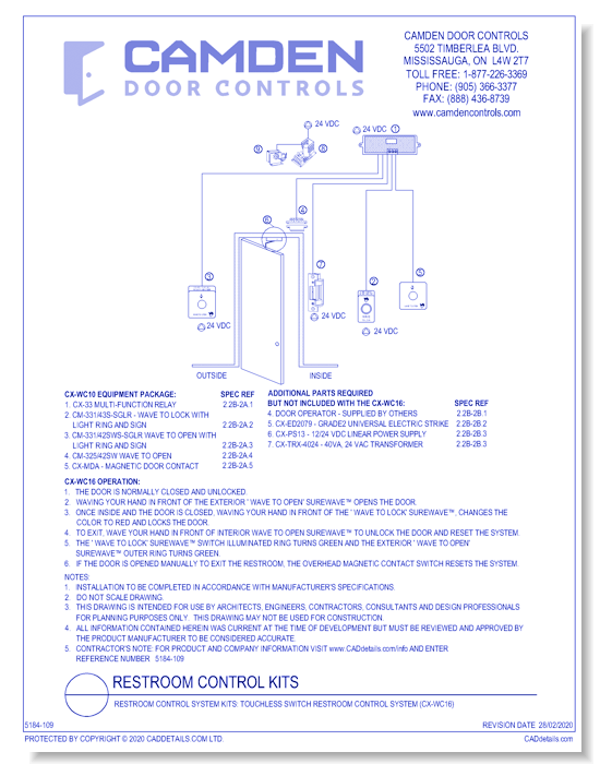 WC16 Touchless System: Barrier Free Restroom Control Kits