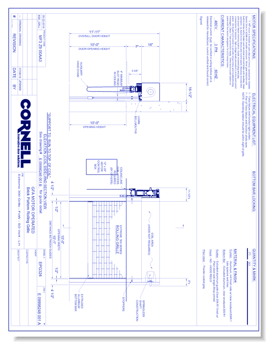 300 Series - Face of Wall - Side Vertical - Left Hand (Part A)