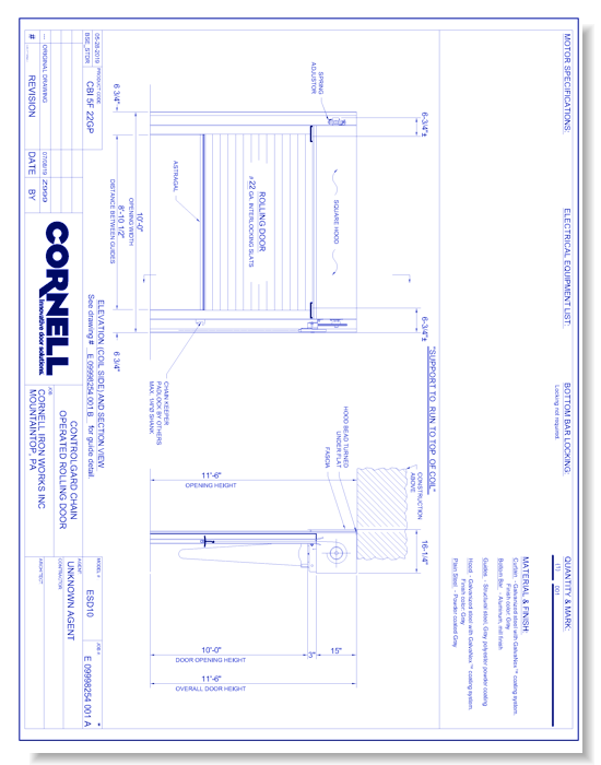 Service Door - Between Jambs - Right Hand - Chain (Part A)