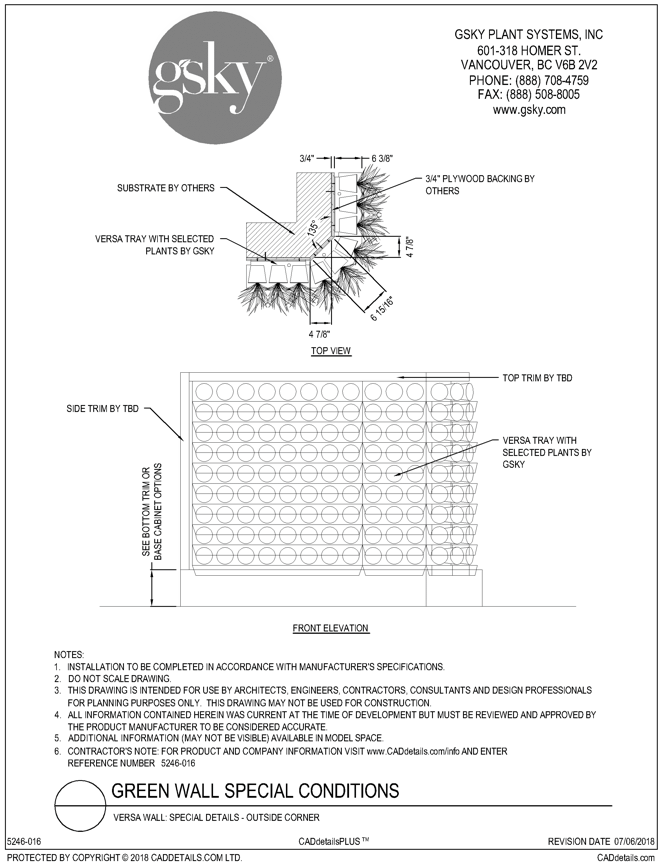 Versa Wall: Special Details - Outside Corner 
