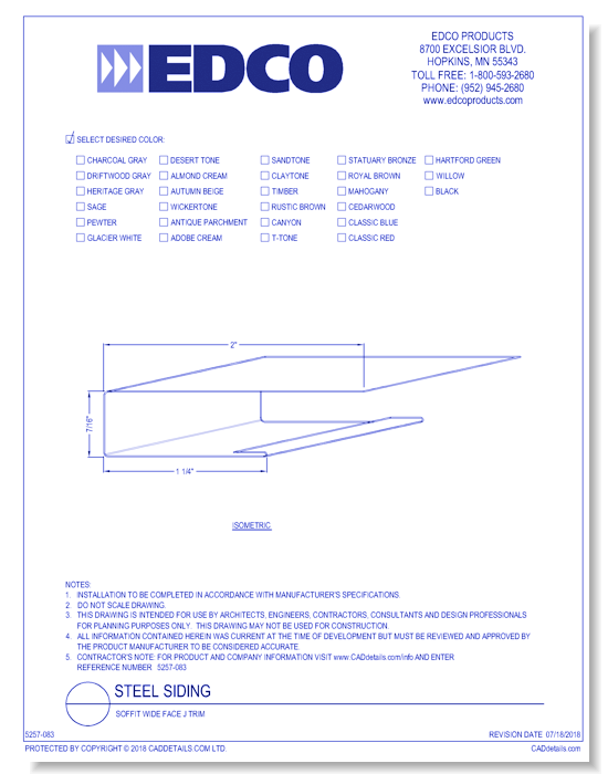 Soffit Wide Face J Trim